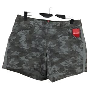 NWT SPANX STRETCH TWILL SHORT- STONEWASH CAMO XL